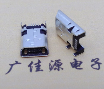 迈克MICRO USB 5pin母座加长款,外壳镀镍无导位