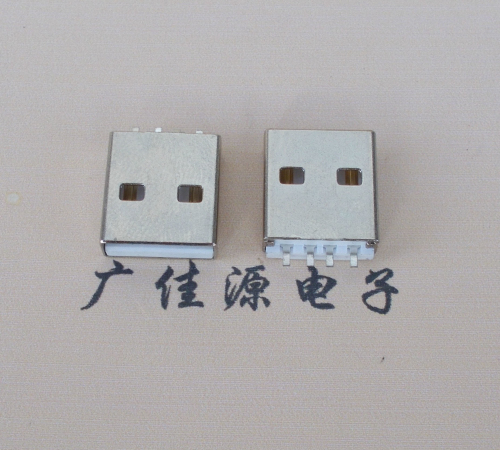 USB2.0A母180度插头直插短体无焊线