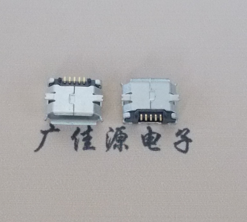 Micro USB 5PIN母座2脚贴板定位柱