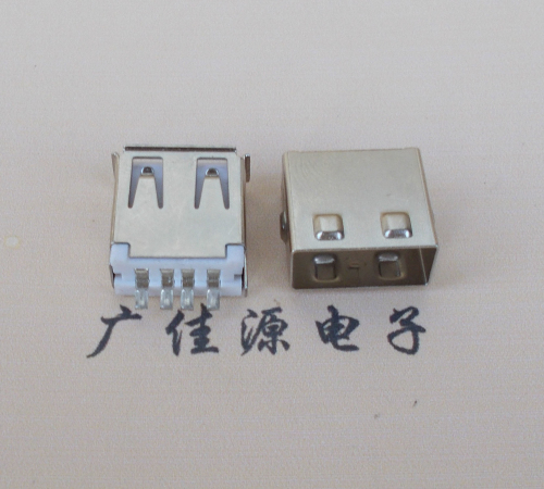 USB2.0 AF180度表面镀镍/亚光面,焊线式