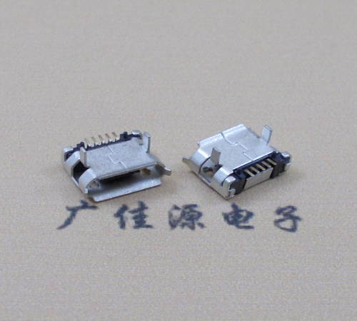 Micro接口脚长1.6MM插板有卷边